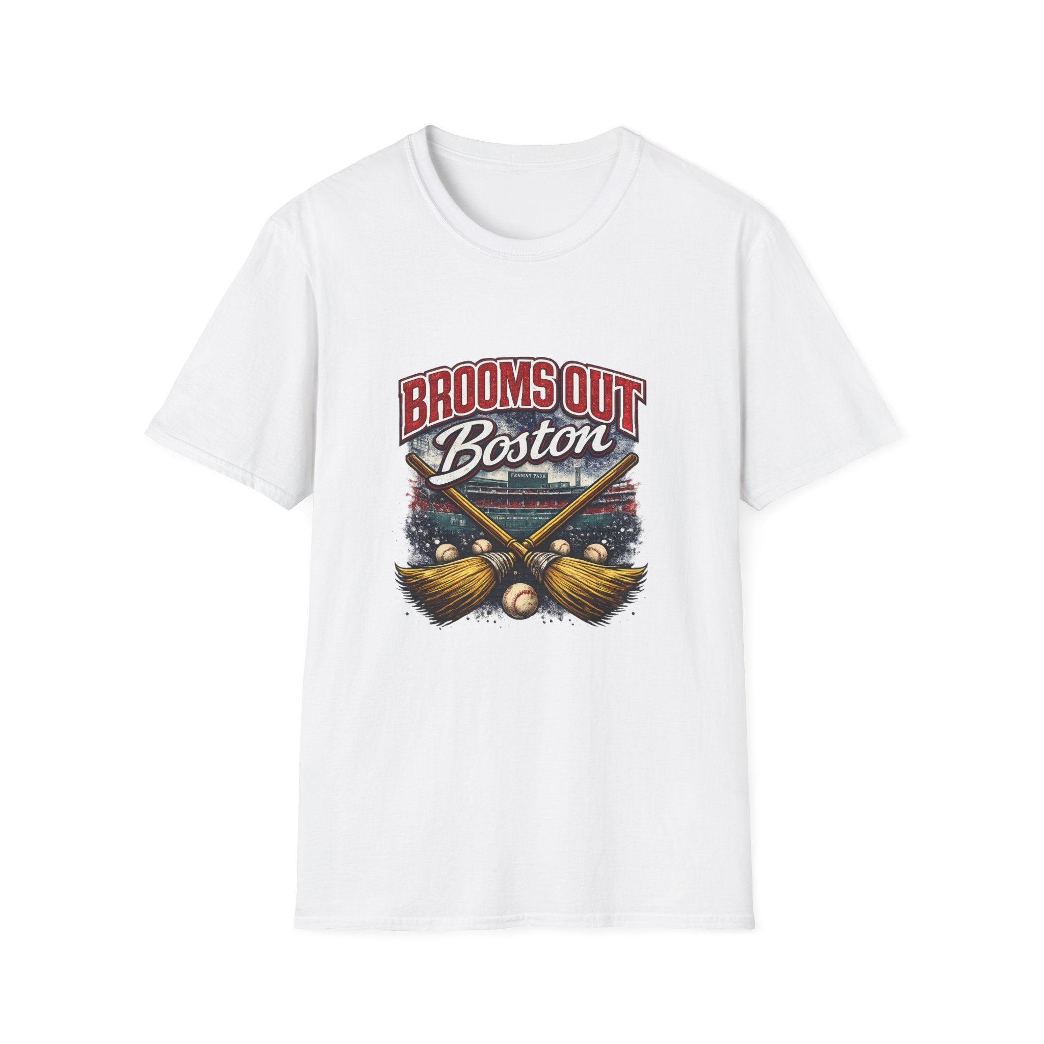Brooms Out Boston T-Shirt — Sweep the Series Baseball