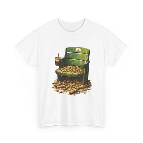 Baseball Stadium Seat - Great Day at the Park — Vintage Green Game Day Chair Graphic T-Shirt